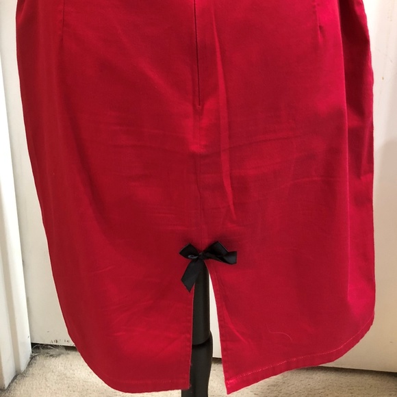 Red Sourpuss Anchor Pencil Skirt Nautical Retro 50s Rockabilly Pinup XL - Picture 9 of 11